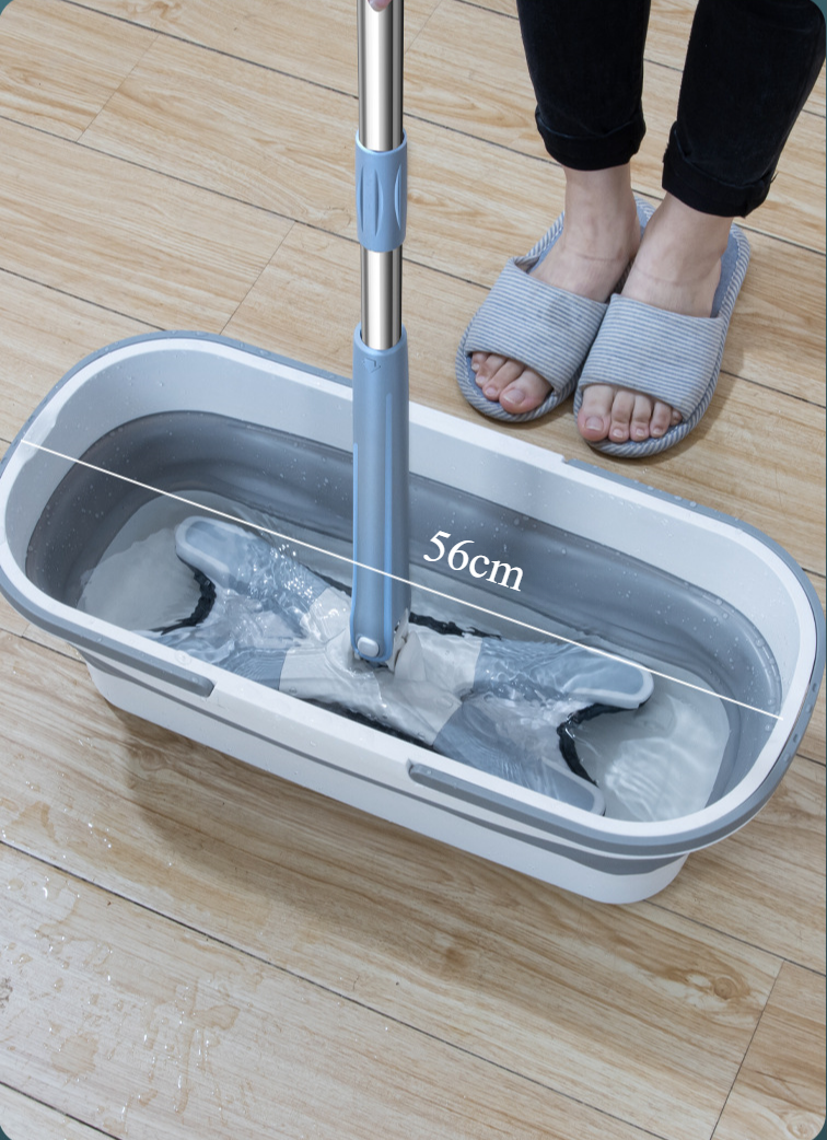 Bærbar sammenleggbar bøtte, sammenleggbar bøtte, bilvask, silikonvask, camping, hjem, sammenleggbar rengjøringsmoppebøtte