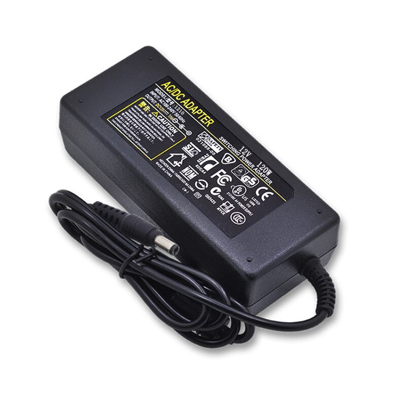 110V ~ 240V Naar Dc 12V 10A 120W Desktop Power Adapter Voeding Transformator 5.5X2.5mm Connector Jack Socket Inclusief Kabel Plug Lijn