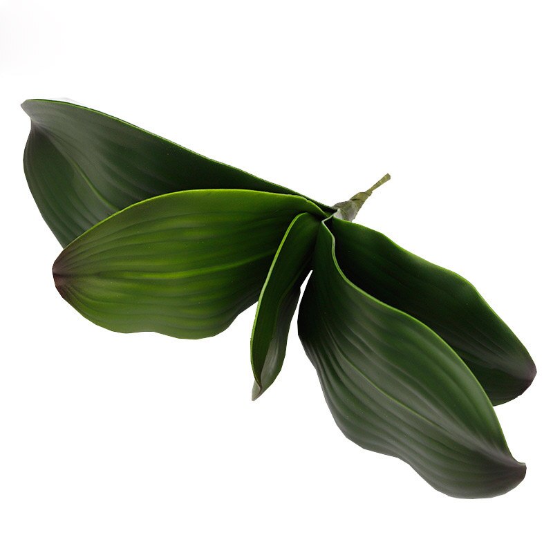 1PCS Artificial Green butterfly orchid Leaf Plastic Flower Leaf Home Wedding Party Diy Match Decoration