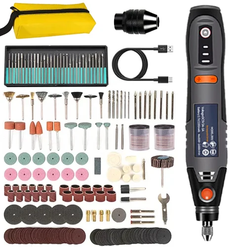 USB Cordless Drill Tool Dremel Drill Engraving Pen Electric 3-Speed Mini Handheld Wireless Drilling Rig Accessory Set