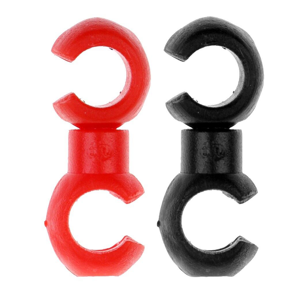 20Pcs Plastic Rotating Bike Bicycle Cycling Cable Cross S-Hook - Black / Red for MTB Bike Road Mountain Bicycle