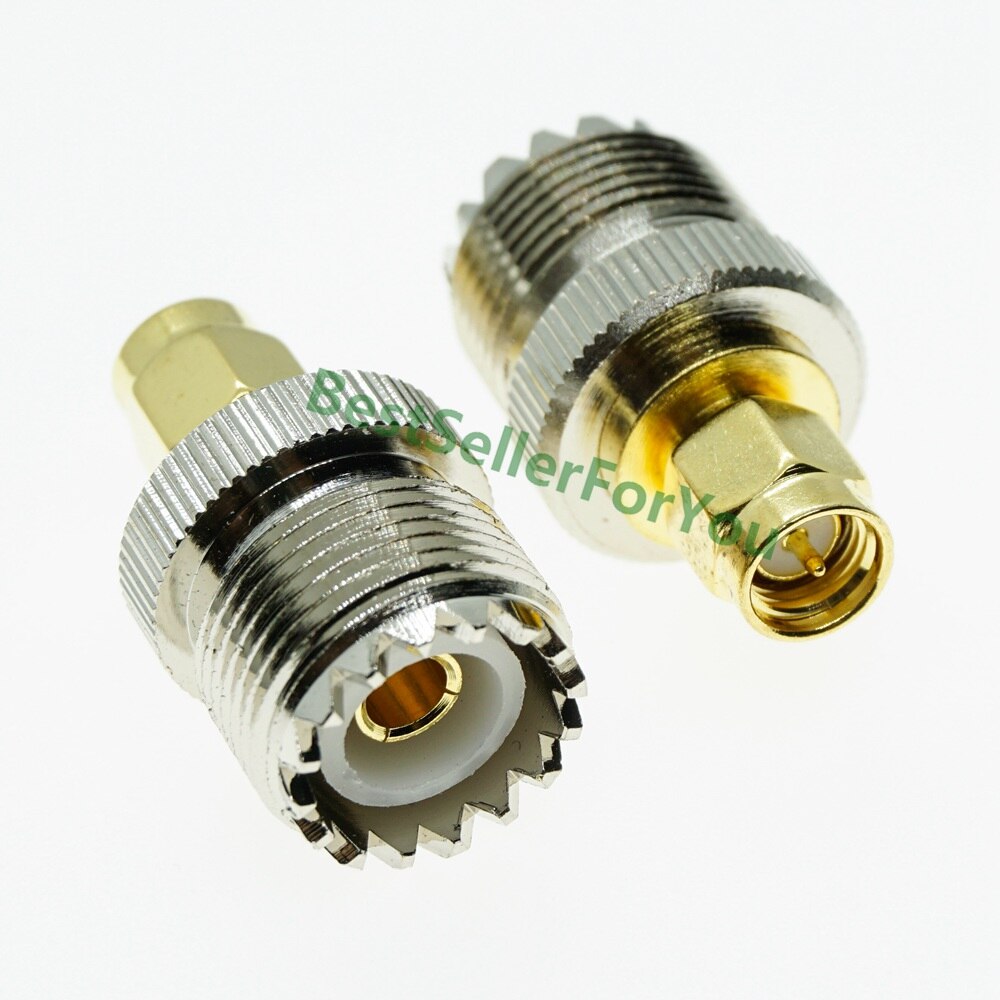 UHF SO 239 SO239 Female to SMA Male Plug Connector Coaxial RF Adapter