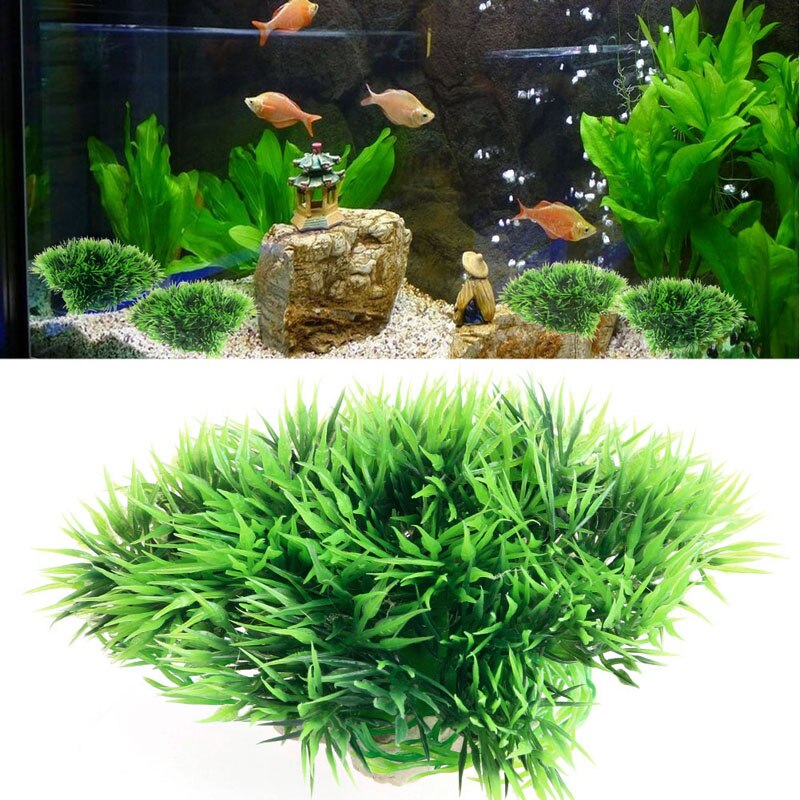 Simulation akvarieplante ornament grøn plast akvatiske planter akvarium dekor
