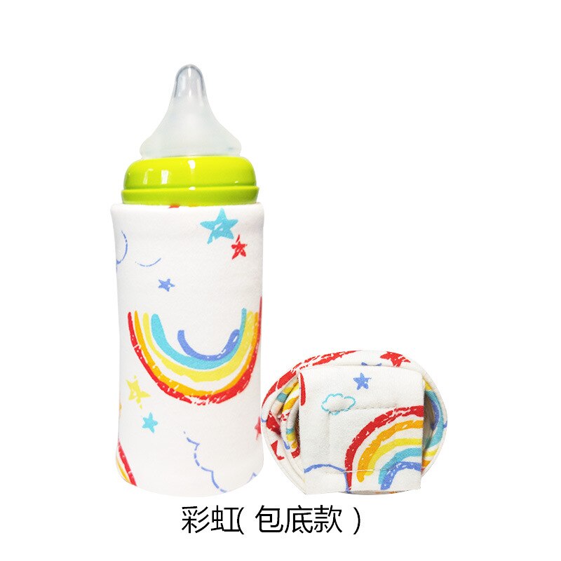 Przenośny podgrzewacz robić butelek dla niemowląt na zewnątrz stały ciepły worek na mleko torba na butelkę dla niemowląt przechowywanie komora grzewcza torba izolacyjna: tęcza 2