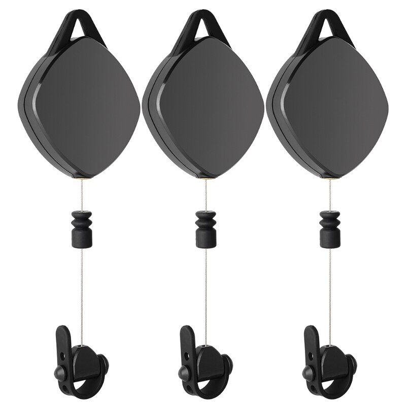 VR Cable Management System For HP Reverb G2/ Oculus Quest/Quest 2/Rift/Rift S/Valve Index/HTCVive/Vive Pro/PSVR Link Cable: black-3pcs