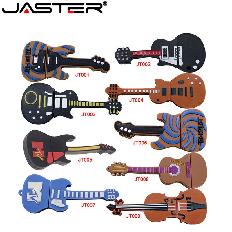 Jaster guitarra de plástico usb pen drive instrumento musical vara de memória elétrica guitar polegar drive 64gb 16gb 100% capacidade real