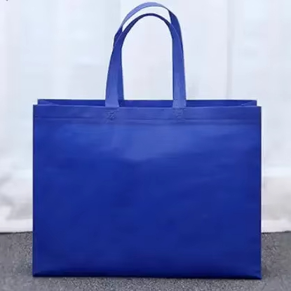 hoogwaardige herbruikbare opvouwbare boodschappentas Grote niet-geweven draagtas Opberghandtas Kruidenier Eco-vriendelijke tassen: Blauw