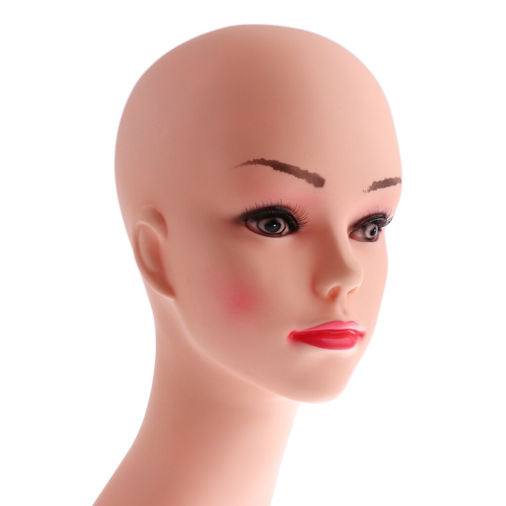 15'' Free Standing Stable Female Plastic Mannequin Manikin Head Model Wigs Hair Glasses Necklace Scalf Headset Display