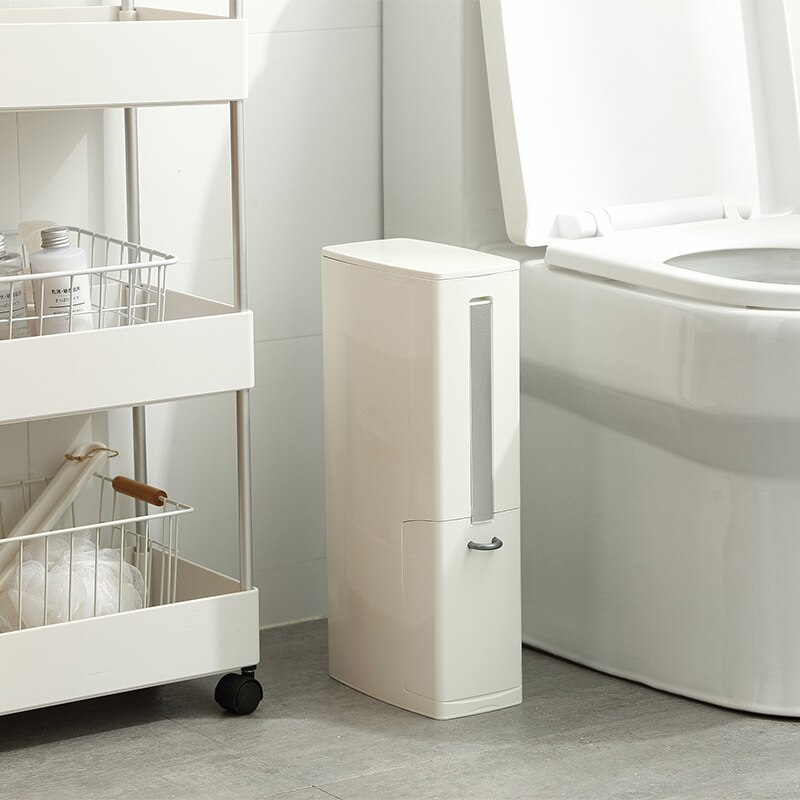 Schmale Papierkorb Schlecht können mit Wc Pinsel Müll Tasche Halfter Abfall Hause Kunststoff Müll Mülleimer 3 in 1: A