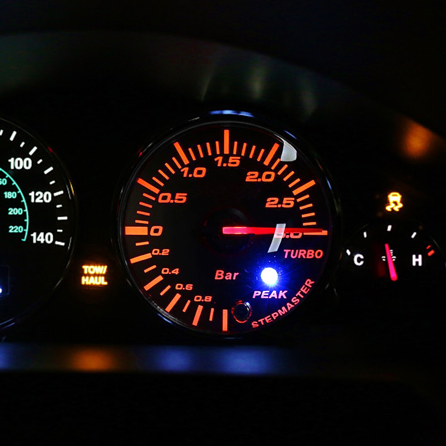 Bil turbo øke måler vakuummåler pressedel tilbehør 2.5\ " universell 60mm auto bar sett