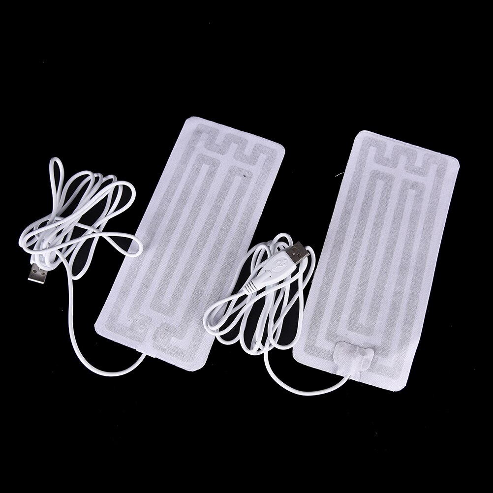 1 Pair 8cm*18cm 5V USB Heated Socks Carbon Fiber Pads Electric Heated Insoles Winter Warm Arm Hands Waist Heated Gloves