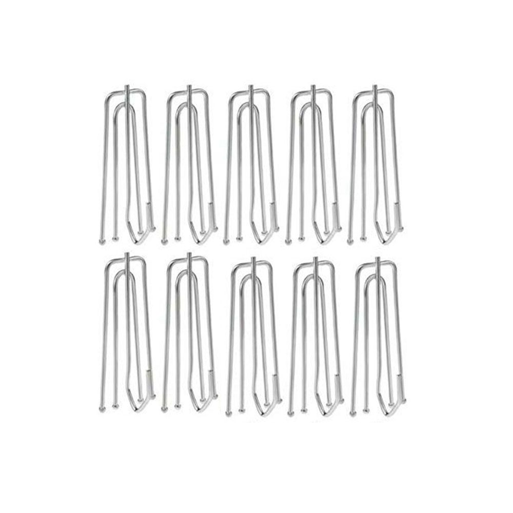 Crochets et épingles pour rideaux plissés, plis croisés, 4 extrémités pour fenêtre, porte, rideau de salle de bain: 10pcs