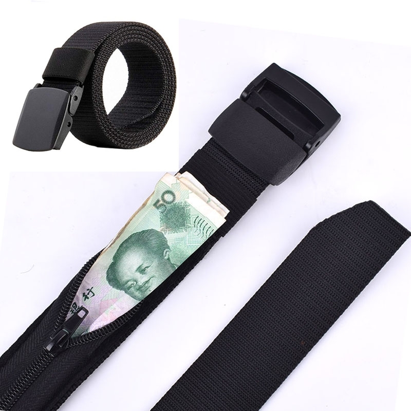 Viagem ao ar livre dinheiro anti roubo cinto saco de cintura feminino portátil escondido dinheiro cinta cinto carteira pacote de cintura masculino segredo escondendo cinto