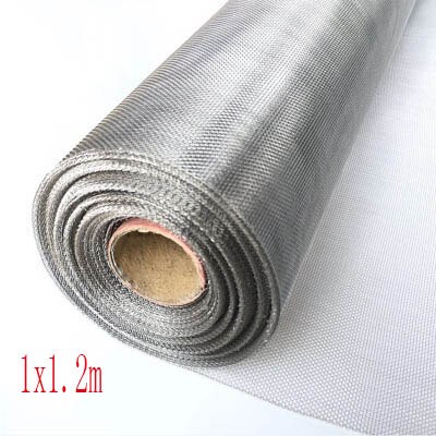 Pantallas de malla de alambre de acero inoxidable 304 de estilo más denso, rejilla densa antimosquitos, red para ventanas, malla metálica protectora contra incendios.: 1.2x1m