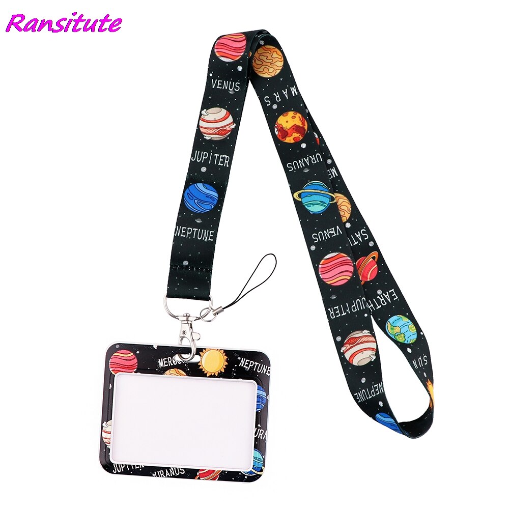 Ransitute R1116 Space Planet Lanyard Badge ID Lanyards Mobile Phone Rope Key Lanyard Neck Straps Accessories: 9