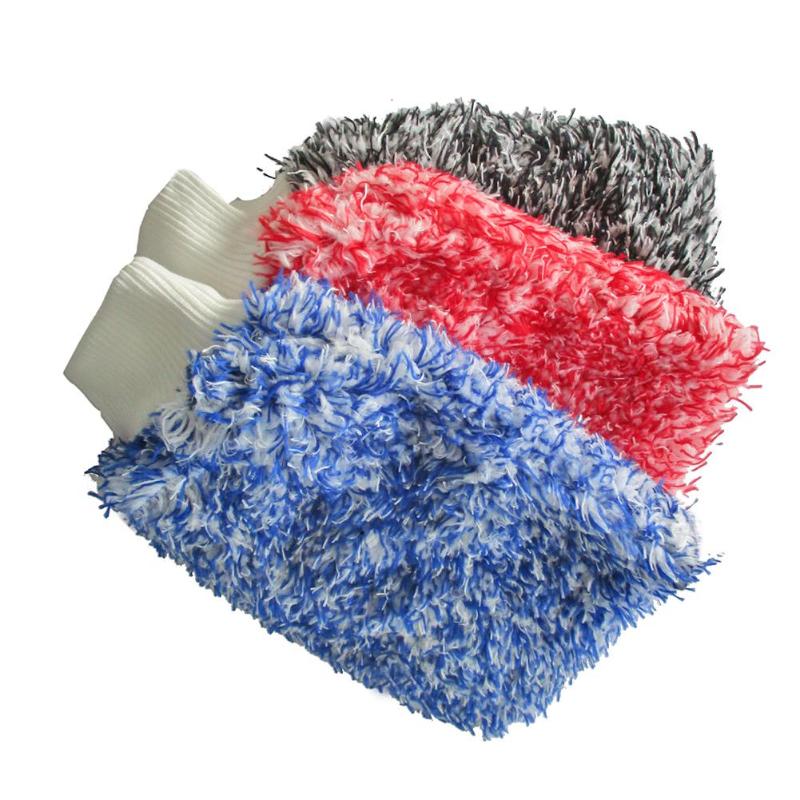 Super microfibra de mitón guante de limpieza de coche suave absorción de agua para el hogar ventana del coche lavar paño de limpieza guante de lavado de cocina