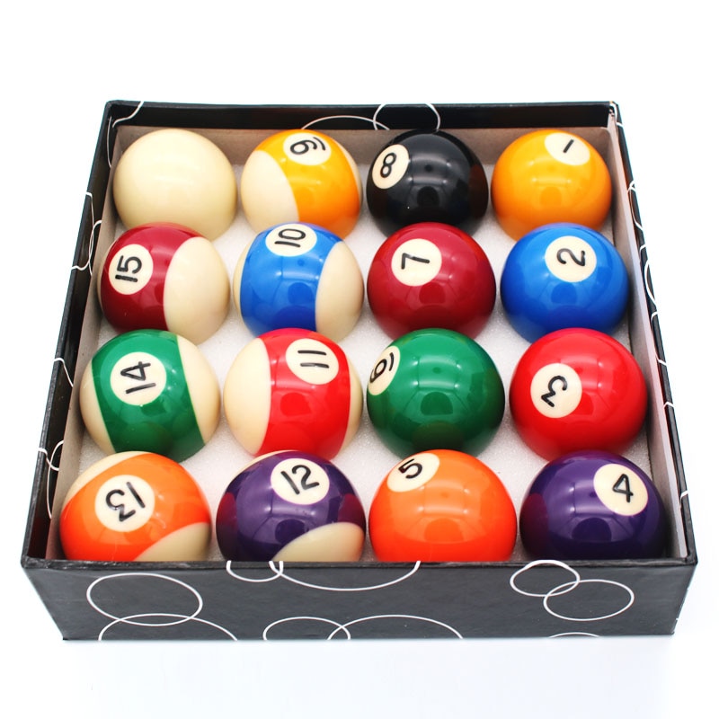 Divertissement intérieur ensemble complet boule de piscine boîte noire Table billard résine boules de queue de diamètre 52.5mm