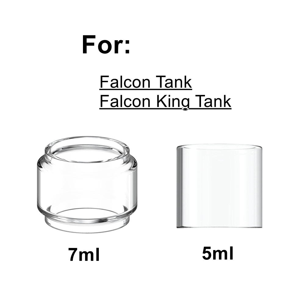 HXJVAPE Original Pyrex Bubble Bulb Glass Tube Tank Fit For Horizon Falcon / Falcon King Tank RTA Atomizer Tank 5ml 7ml