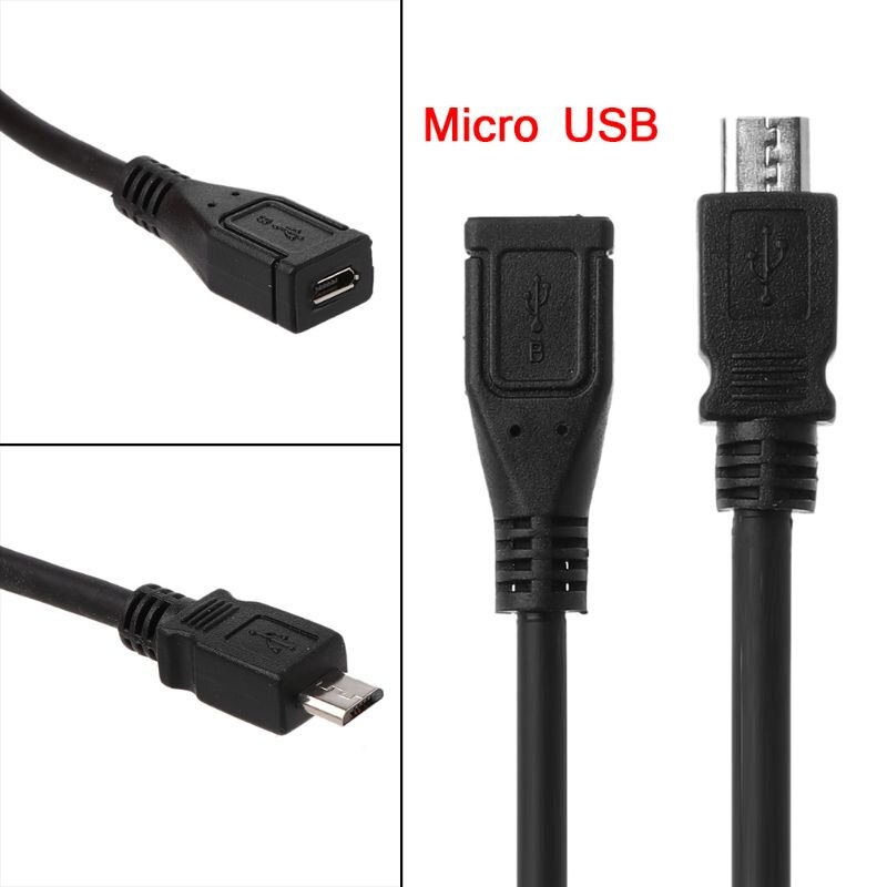 Cable de extensión de sincronización de datos Micro USB hembra a macho para Samsung, Huawei, Xiaomi, teléfono móvil Android, tableta de 0,3 m/1m/2m/3m/5m