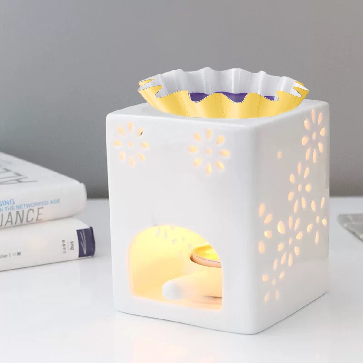 Wax Melt Warmer Liners Reusable Wax Liner Candle Popper Liner Leakproof Wax Tray for Scented Wax Electric Wax Warmers CIQ: yellow 50pcs