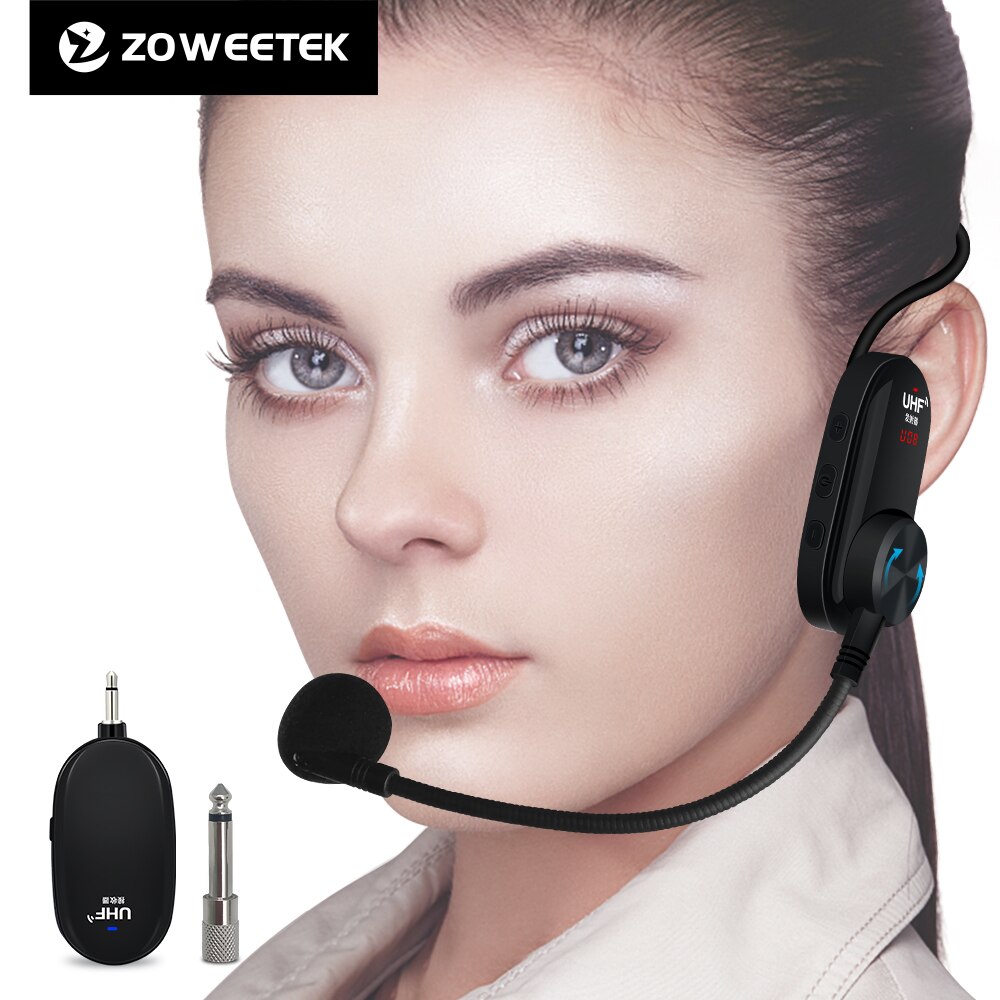 ZOWEETEK micrófono inalámbrico para altavoces amplificadores de voz de la computadora portátil soporte