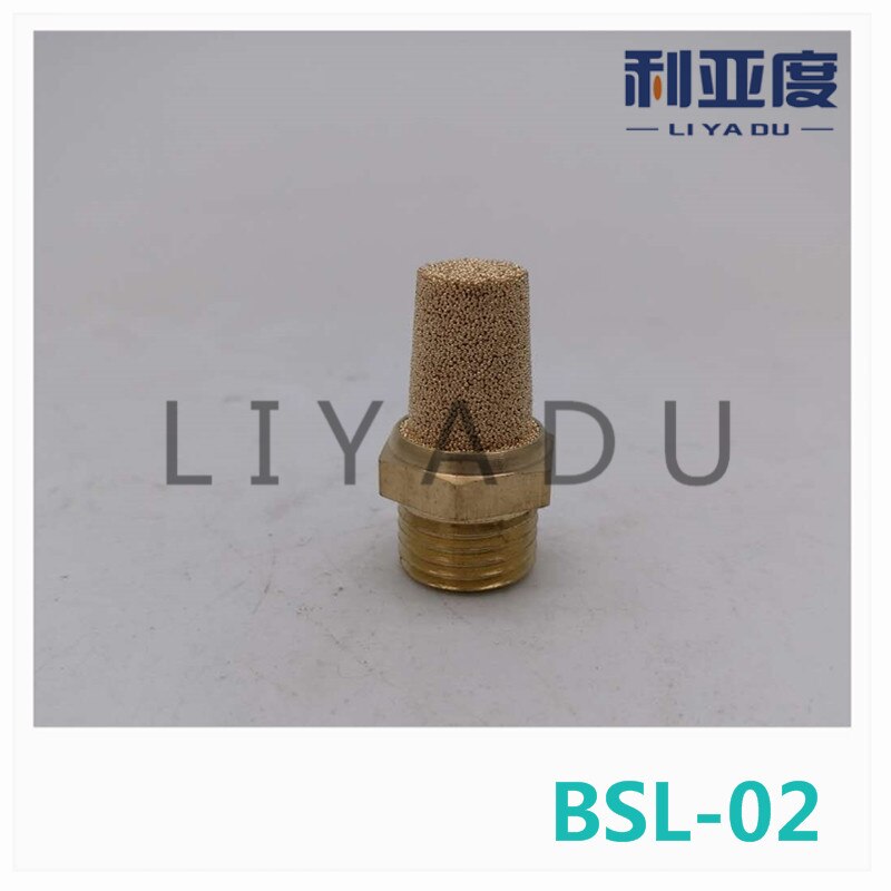 100 PZ/lotto Mezza una massa di rame filettatura silenziatore silenziatore BSL-02 pneumatico marmitta SL-elettrovalvola comection 01:1/4"