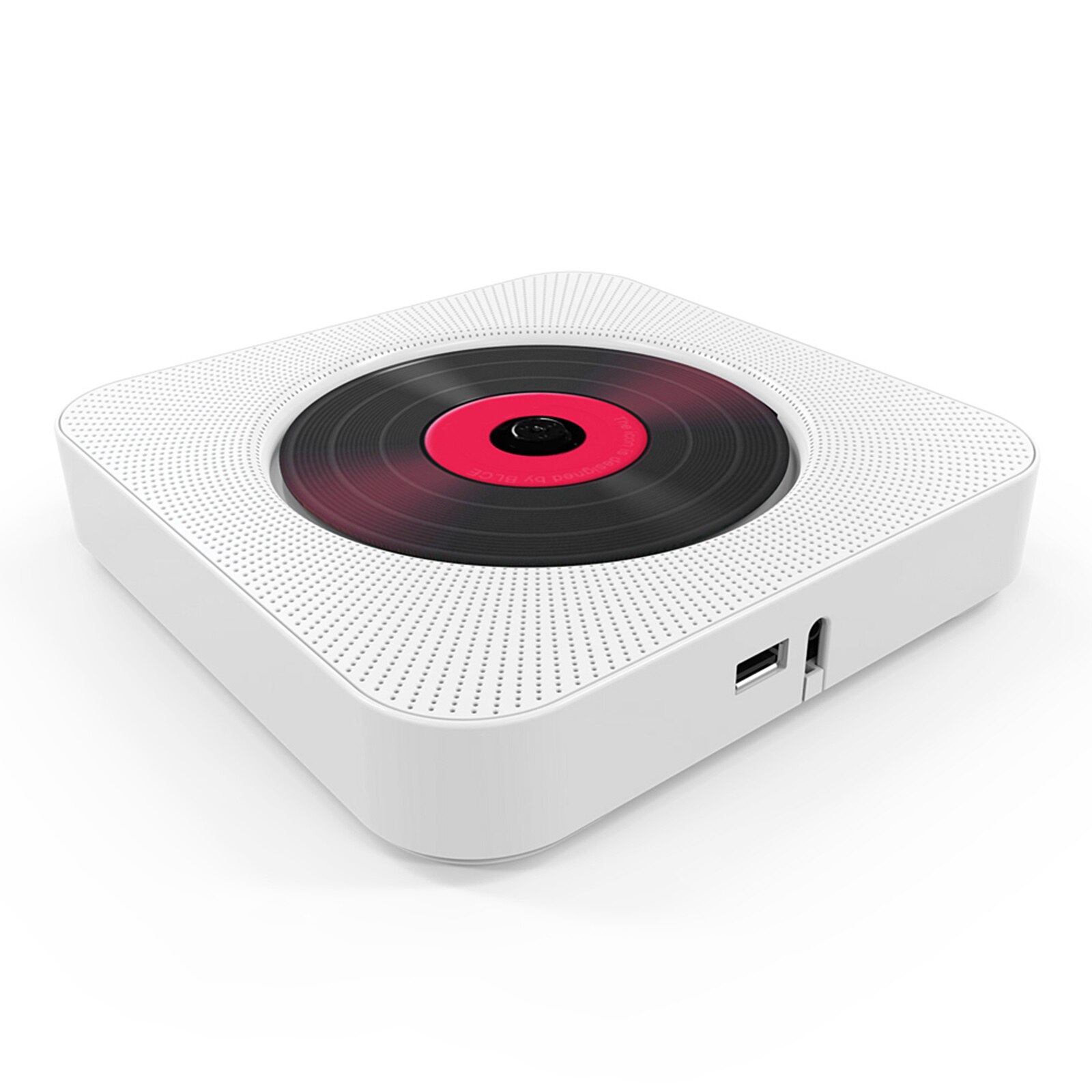 Wall Mounted CD Player Surround Sound FM Radio Bluetooth USB MP3 Disk Portable Music Player Remote Control Home Stereo Speaker