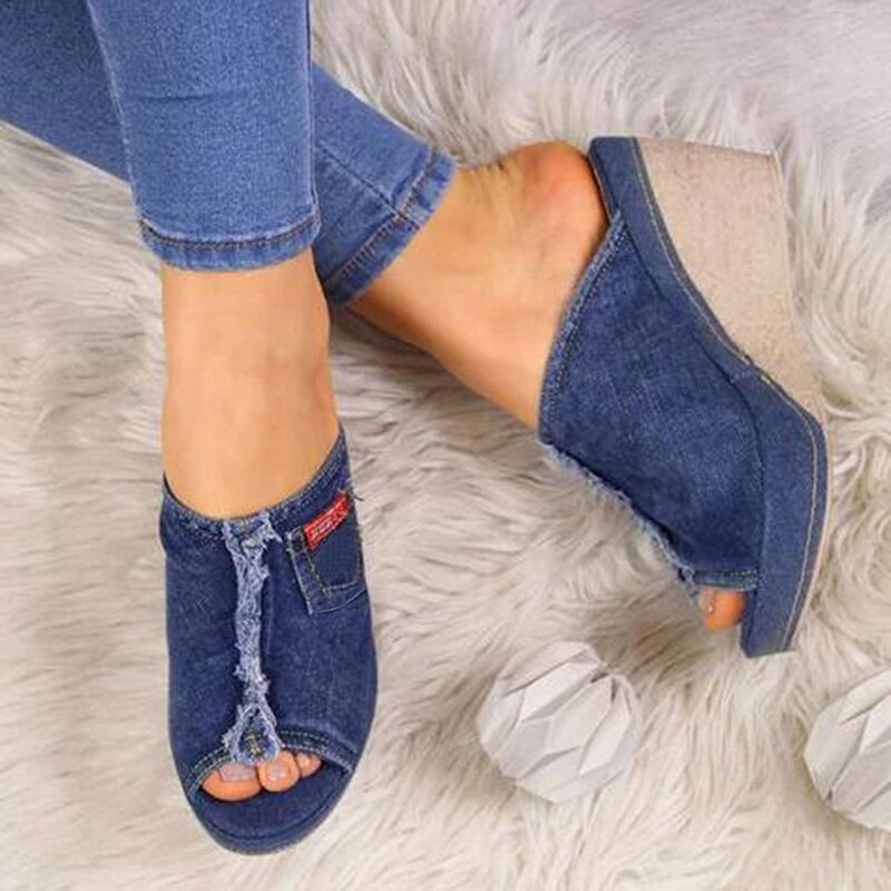 Sandales d'été à semelle épaisse pour femmes, chaussures à semelles compensées, à la , pour loisirs,
