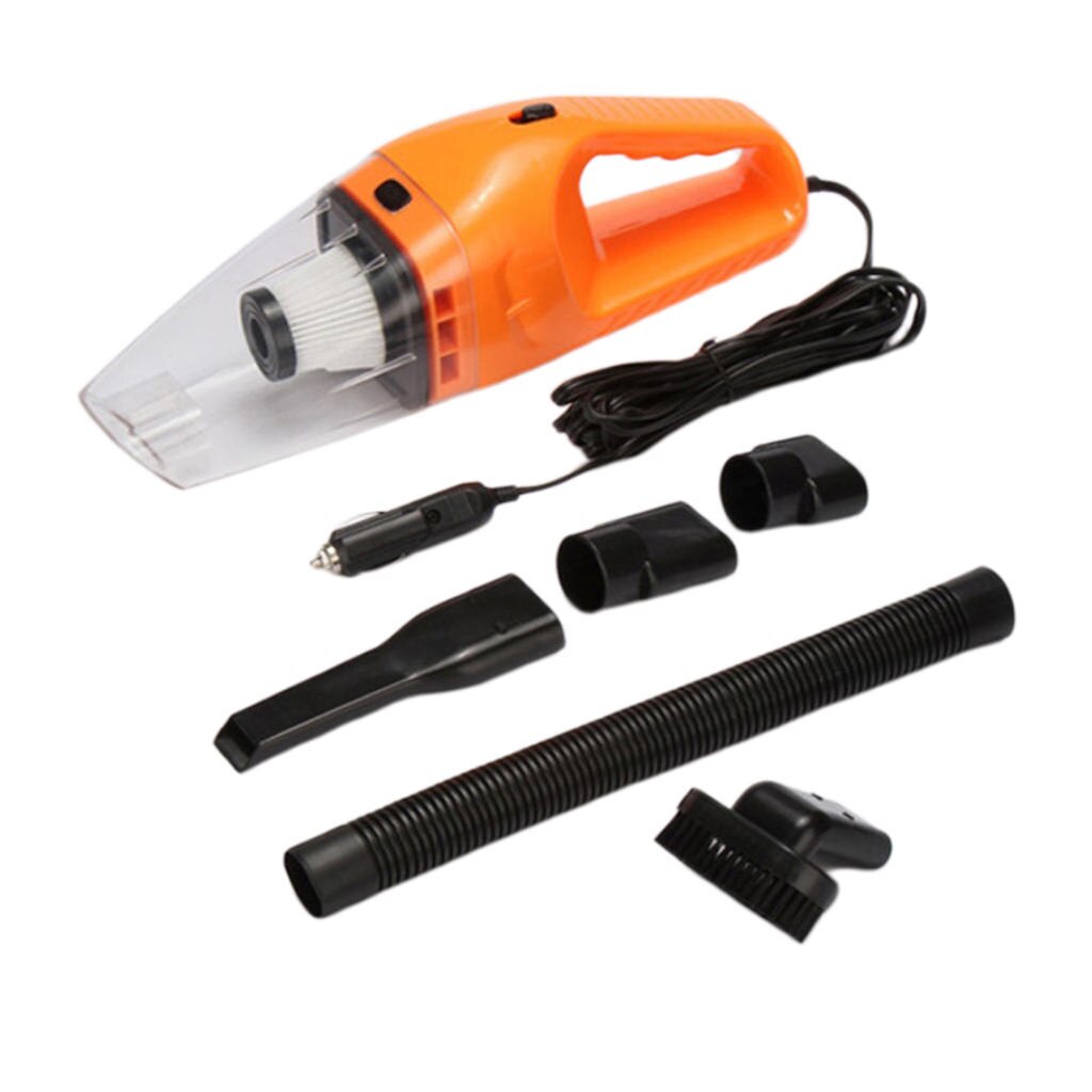 120W 5m Car Mini Vacuum Cleaner Handheld Portable Wet and Dry Car Cleaning Tools: Orange
