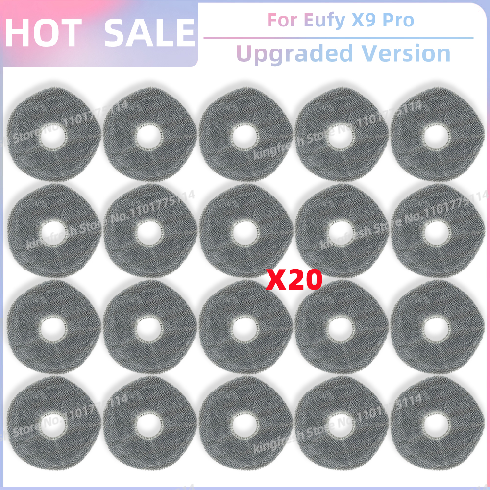 Compatible For Eufy X9 Pro Robot Vacuum Replacement Parts Main Roller Side Brush Hepa Filter Mop Cloth Pad Accessories: grey
