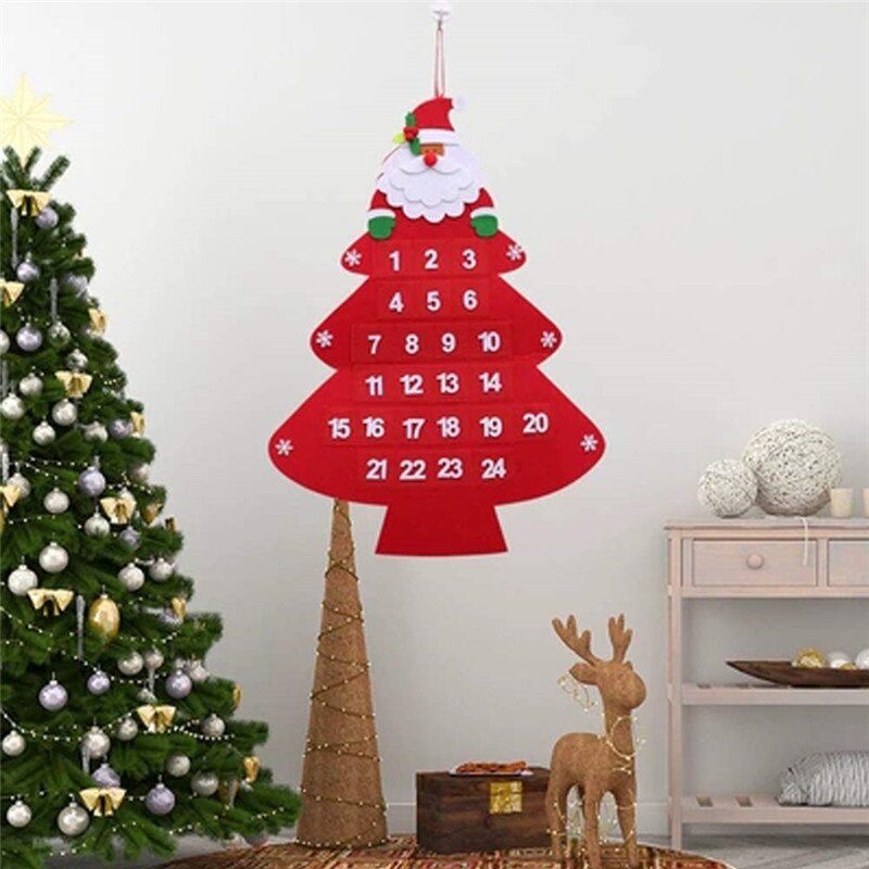 Jule adventskalender søt julenisse far julepynt hjem jul kunstig håndverk hengende ornament