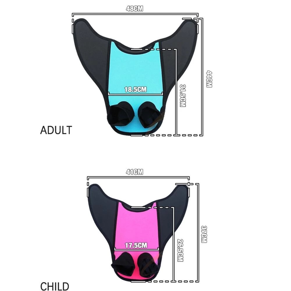 Dzieci dzieci syrena płetwy robić pływania kaczki płetwy gumowe krótkie płetwy robić pływania rozmiar regulowane płetwy neutralne płetwy sprzęt robić nurkowania