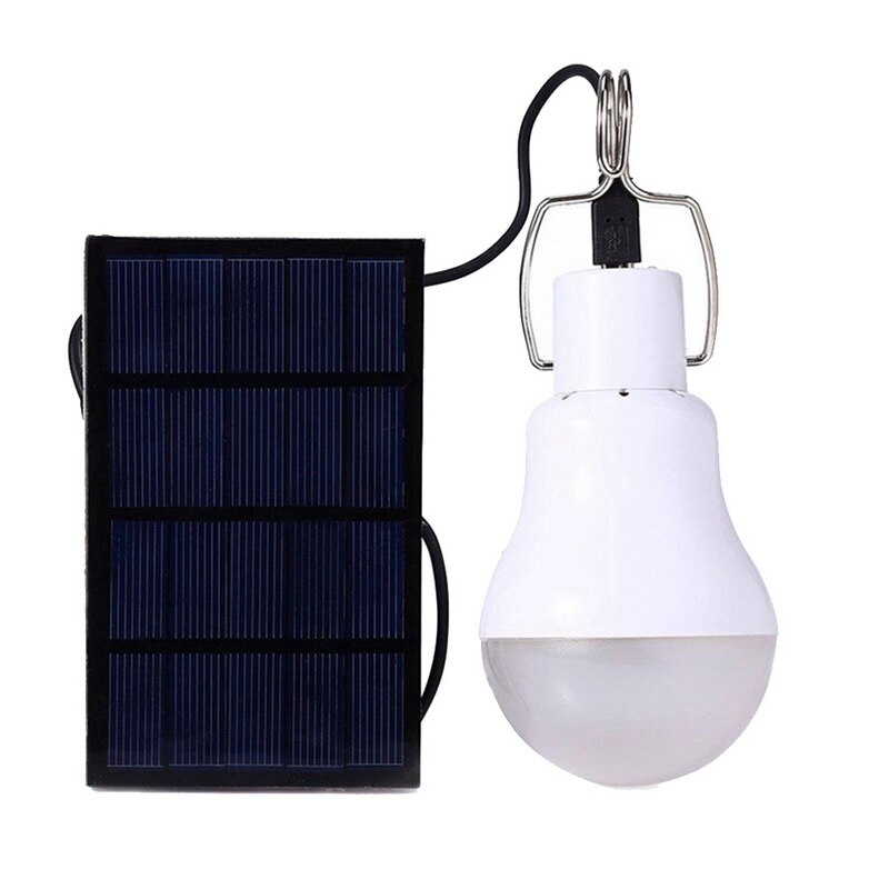 LED Solar Light Power Energy Lamba Lamp Waterproof Panel Emergency Bulb Hook Tent Lantern Outdoor Garden: white 12led