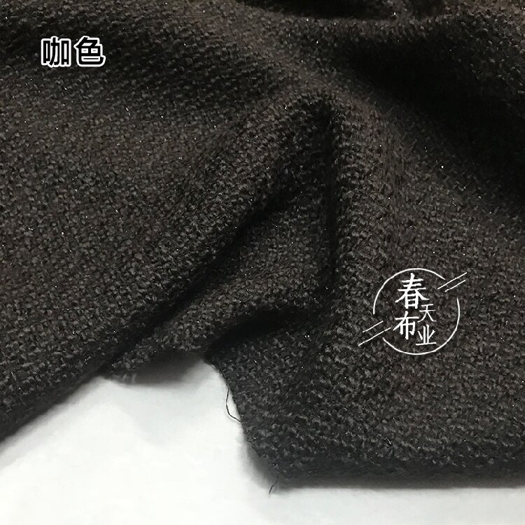 Free ship 40% wool tweed fabric less shining line weaved 59" width by meter