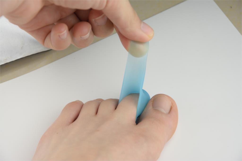 2Stck Blau Gel Rohr Kissen Hühneraugen Schwielen Hallux Valgus Orthopästerben Ballen Schutz Kappe Schutz Fuß Schmerzen Linderung Z66201-alt