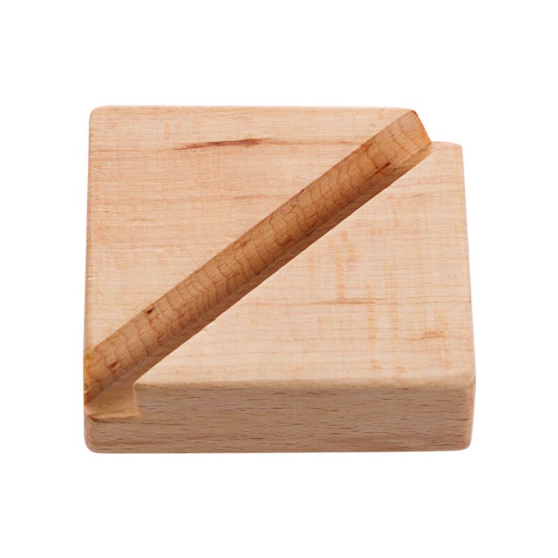 Beech wood bedside phone bracket ipad tablet stand lazy phone holder mobile phone holder Artifact Desktop: Square