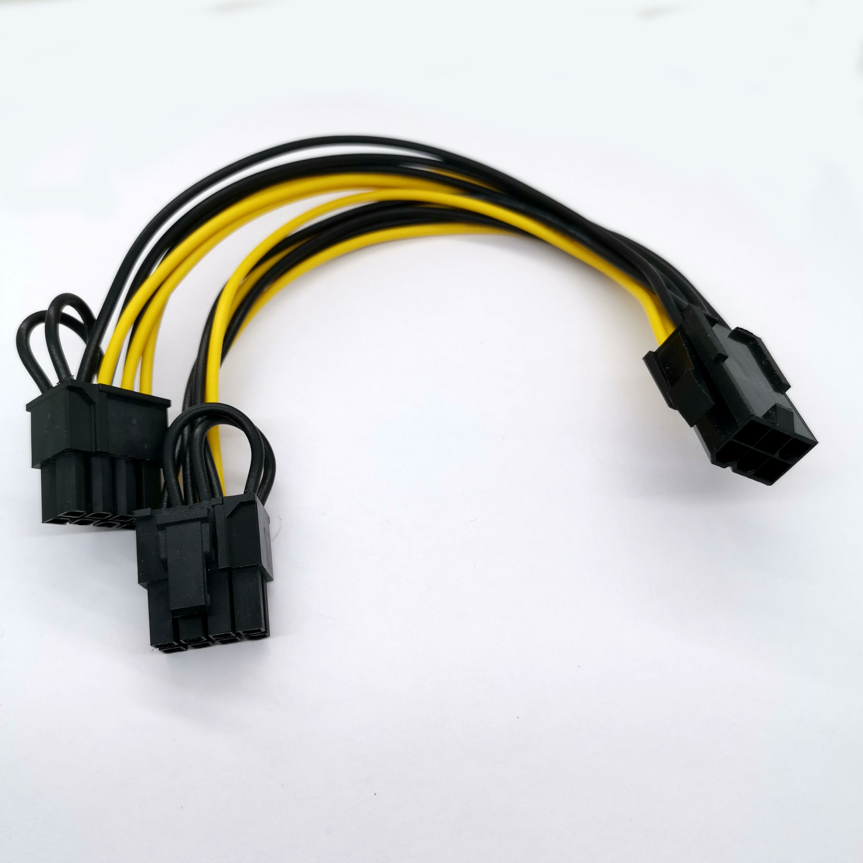 1Pcs 18AWG Pci Express 6 Pin Naar 2 Seriële 8 Pin Power Adapter Kabel 6 P 8 P pcie Kabel