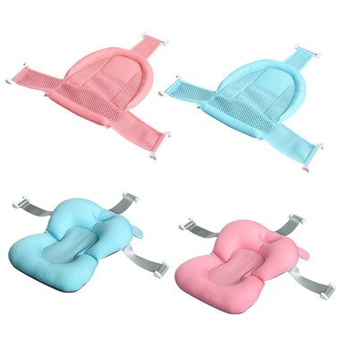Red de baño para bebés recién nacido bañera bolsillo de red antideslizante alfombra de baño Baño neto bebé ducha rack puede sentarse y mentira suspendido 3D mat