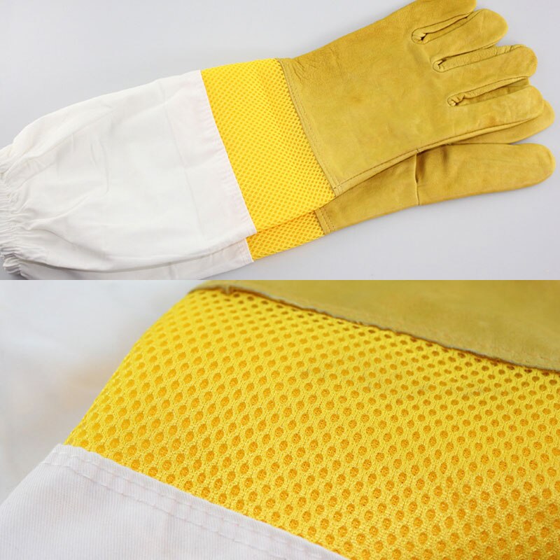 Biene Fang Anti-biene Handschuhe Polyester Und Baumwolle Handschuhe Garten Liefert Professionelle Belüfteten Ärmeln Anti-biene Handschuhe
