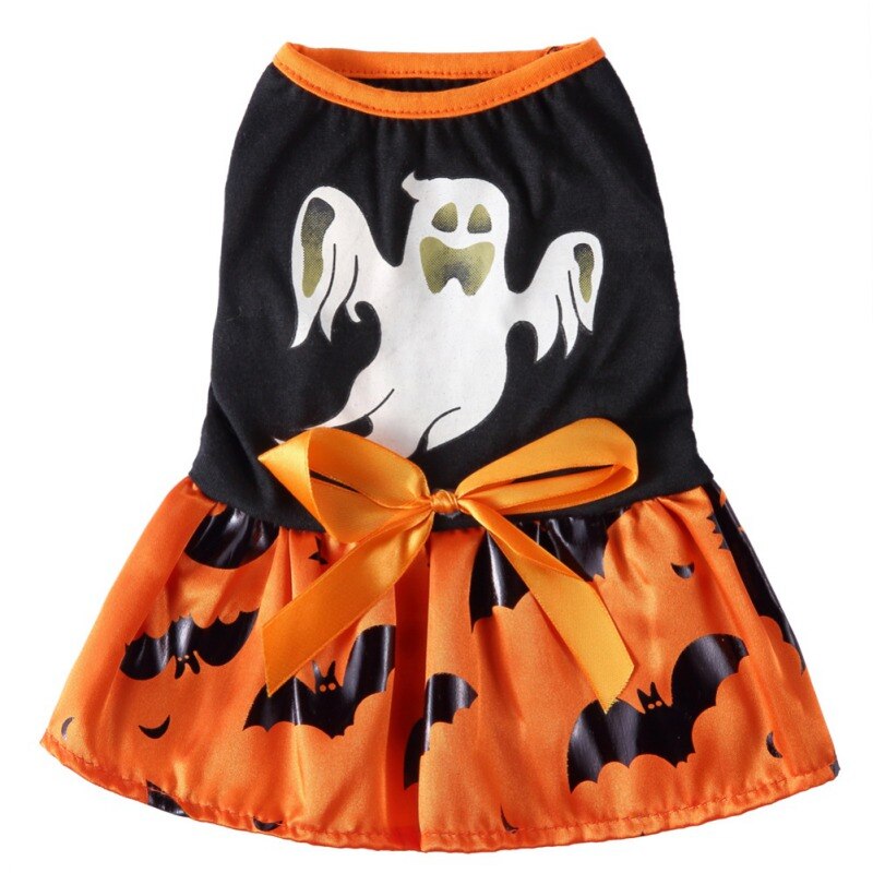 Halloween Hond Kleding Cosplay Puppy Pet Kostuum Pompoen Patroon Hond Rok Voor Kleine En Middelgrote Honden Xmas Fancy Dress: O / L