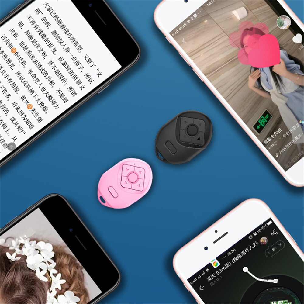 Shutter Release Button for Selfie Accessory Camera Controller Adapter Photo Control Bluetooth Remote for Selfie Turn Page