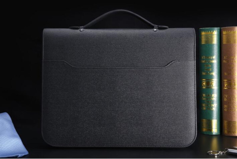 A4 Binder Zipper Office Briefcase Bag Document File Folder Ring Cabinet Case Manager Padfolio Business Organizer Holder