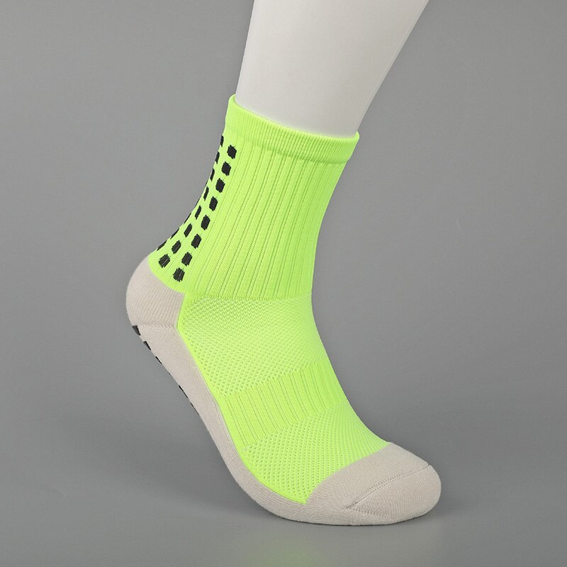 Ushine Professionele Sport Antislip Voetbal Sokken Katoen Mannen Calcetines Voetbal Fietsen Voetbal Sokken Vrouwen Mannen: YG-green