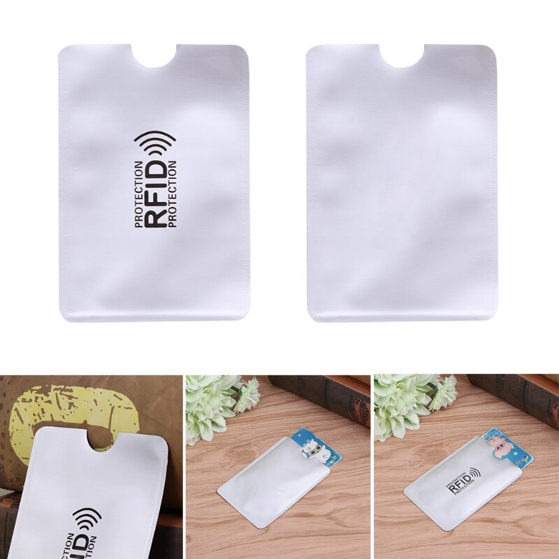 Anti-Scan Card Sleeve Credit RFID Card Protector Anti-magnetic Aluminum Foil Portable Bank Card Holder