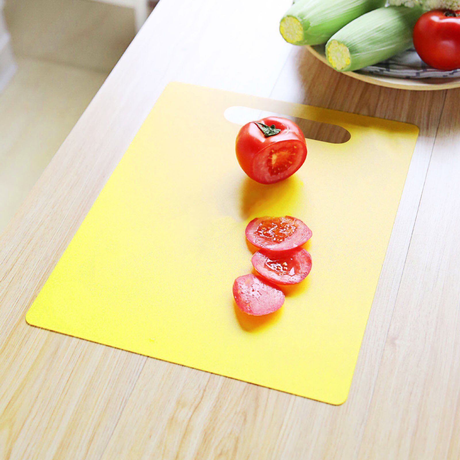 Plastic Non-Slip Cutting Board Kitche Non-slip Portable Vegetable Board Cutting Boards Two-sided Chopping Blocks: Navy Blue