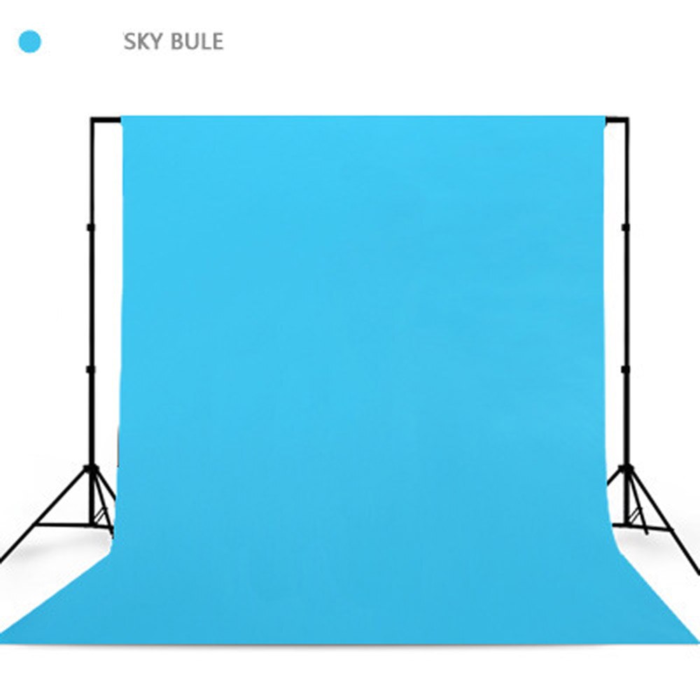 200*300cm /100cm solid baggrund til fotografering baggrund foto rekvisitter plus ikke-vævet stof stof tiktok belysning 9 farve  ne045: 2000 x 1000 / Himmelblå