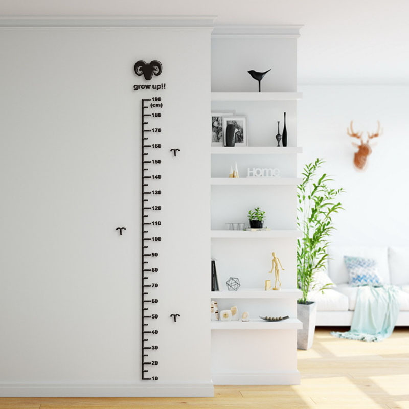 Twelve Constellations Children's Rangefinder 3d Wall Stickers for Kids Rooms Decor Height Ruler Chart Sticker Child Growth Meter