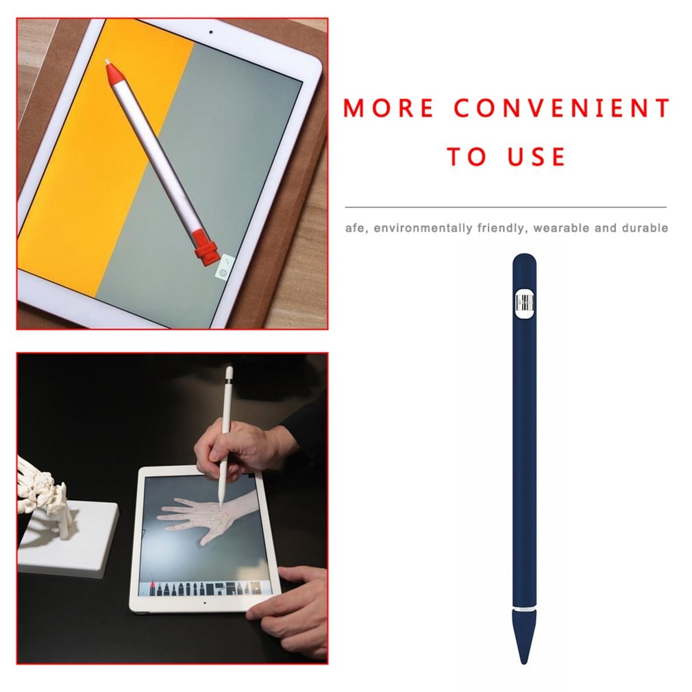 1pc anti-verlies kabel zachte siliconen voor apple pencil case compatibel met ipad tablet touch pen stylus beschermhoes