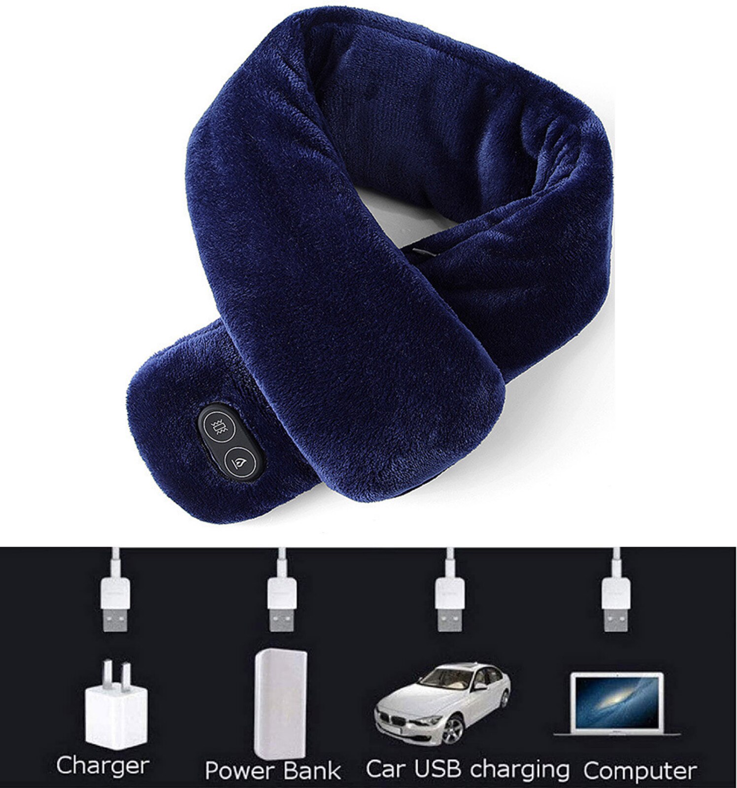 Electric Winter Warmer USB Heated Scarf Velvet Shawl Womens Men Ladies USB Soft Neck Thick Warm Heating Pad подогреватель тосола