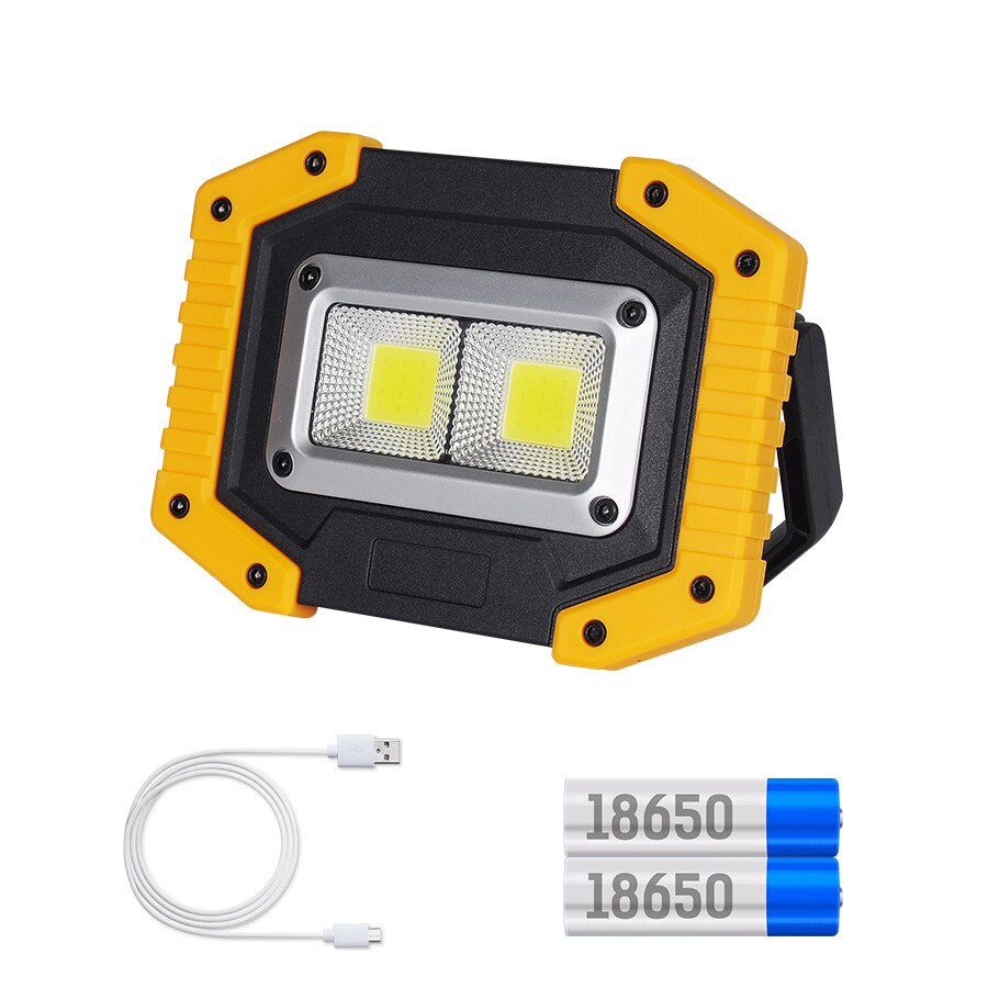 ZHIYU-foco Led portátil de 3000lm, luz de trabajo superbrillante, recargable para acampar al aire libre, linterna Led con batería de 18650: package C